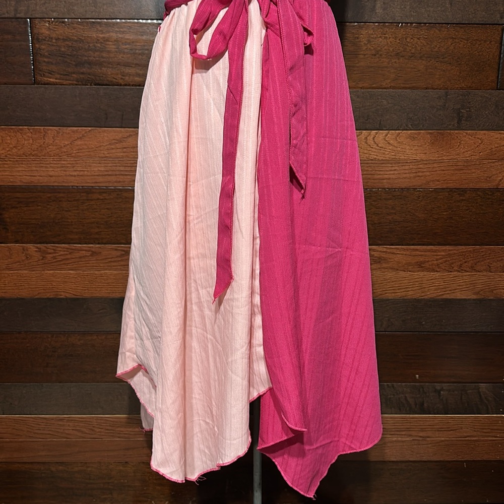 No Brand Tag Two-Tone Pink Sleeveless Dress - Picture 3 of 9